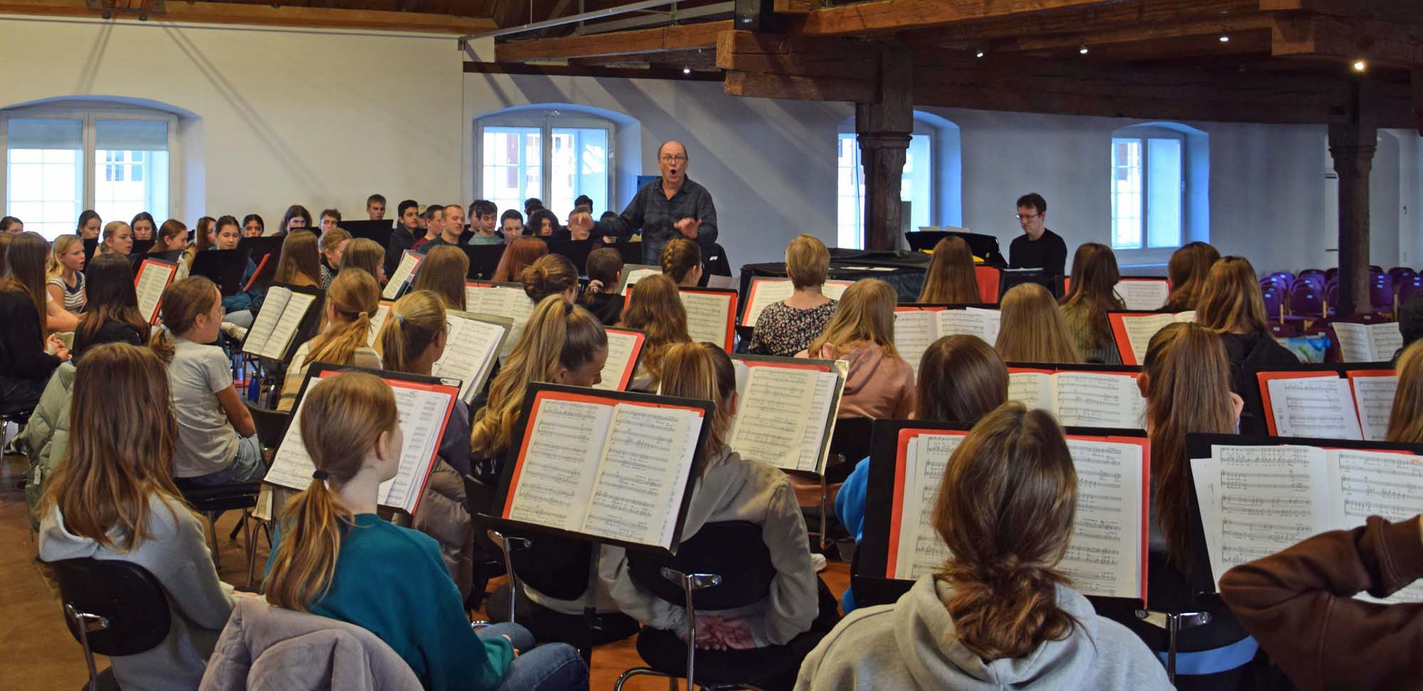 Probenphase des großen Chores 2019, Landesakademie Ochsenhausen